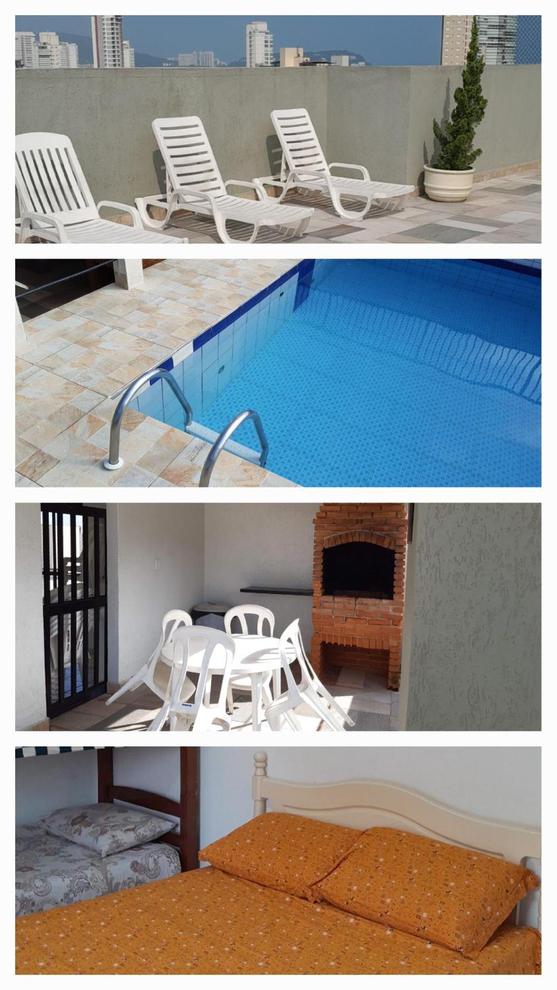 500M Da Praia, Predio Cm Piscina, 1Garagem, Wi-Fi 300 Mbps, Centro De Guaruja, Proximo A Praia E Comercio, Horarios Check-In E Check-Out Flexiveis, Churrasqueira, Luaran gambar